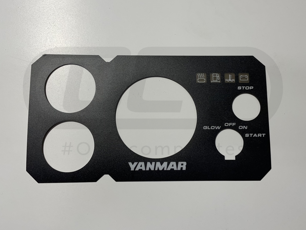 Replacement sticker for Yanmar B-type instrument panel faceplate
